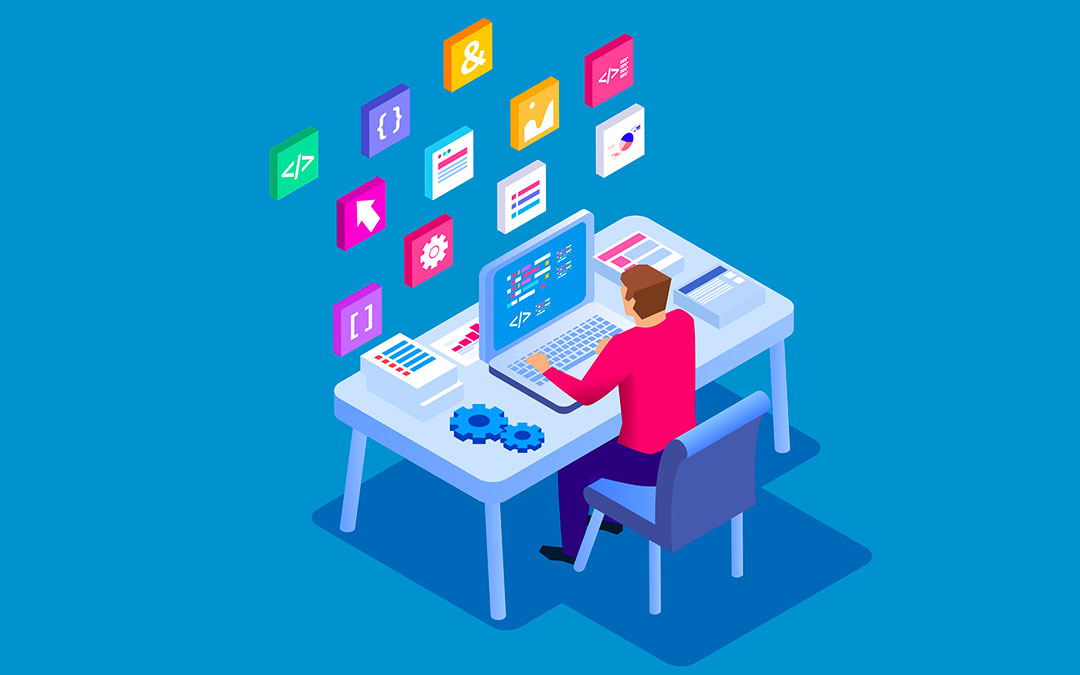 Graphisme d’une personne créant des connecteurs numériques Graphisme d'une personne créant des connecteurs numériques