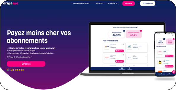 Homepage de l'application d'Elyos Partner, solution développée avec Fotetsa.