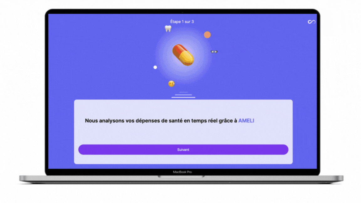 Image animée montrant le fonctionnement de la plateforme Elyos, développée par Fotetsa.