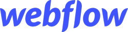 Logo du Content Management System (CMS) : Webflow.